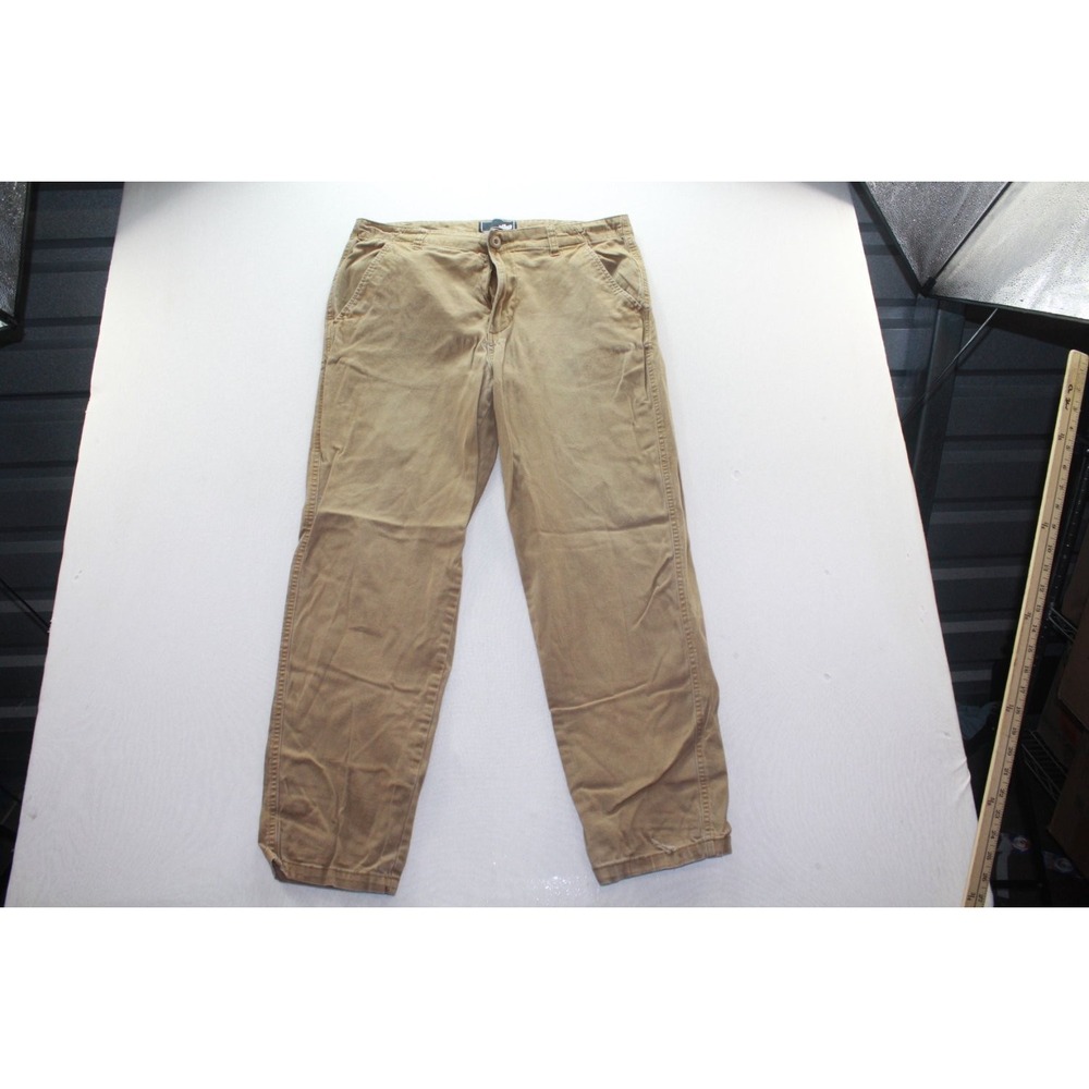 ...lost Pants Mens Size 33 Tan Chino Straight Leg Flat Front